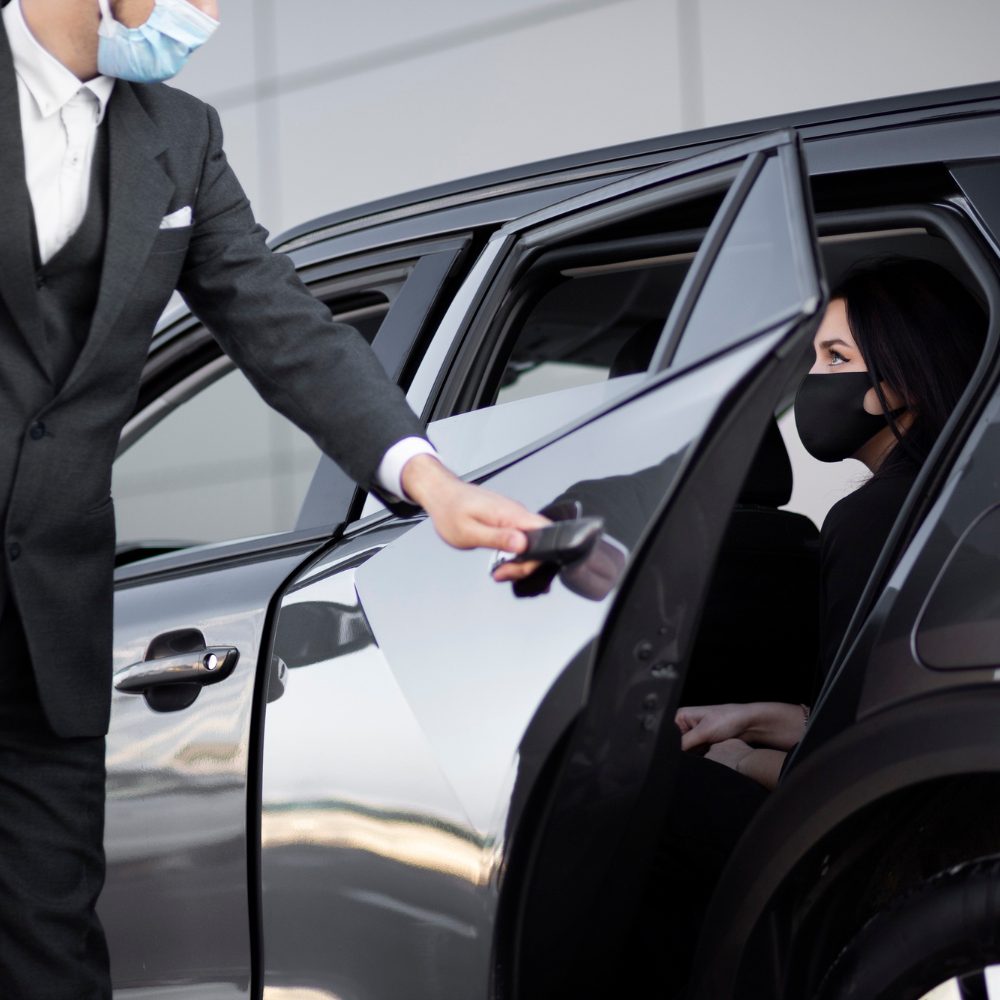 young-male-being-uber-driver-female-client