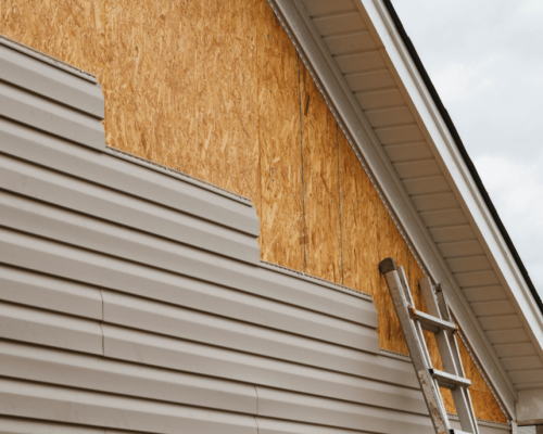Exterior house siding repair