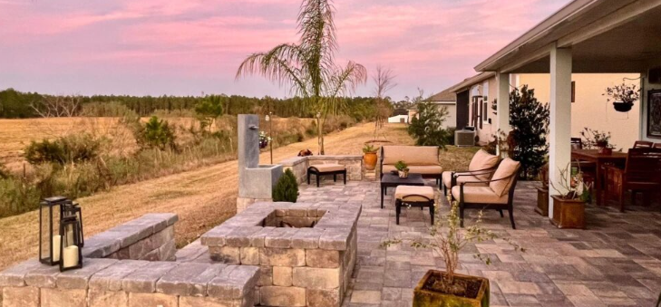 Stone Walkway Paver Installation in St. Augustine, FL