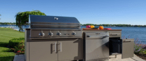 Outdoor Kitchen with Pavers in Ponte Vedra Beach, FL: Coastal Backyard Perfection