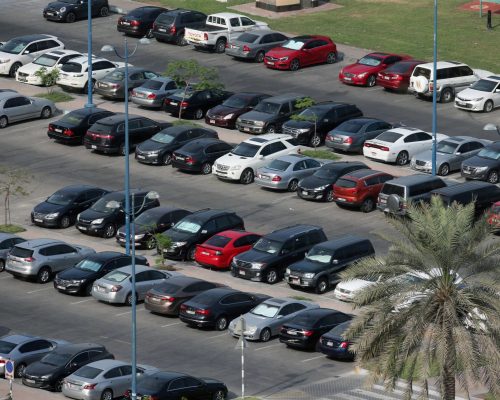 Parking lot striping and paving