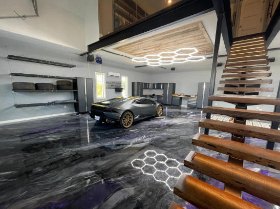 Epoxy garage floor in Greenwood, AR. We have concrete coating services.